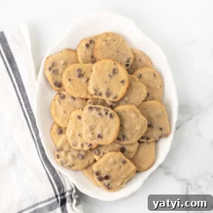 Blackstone Cookies stacked on a white platter