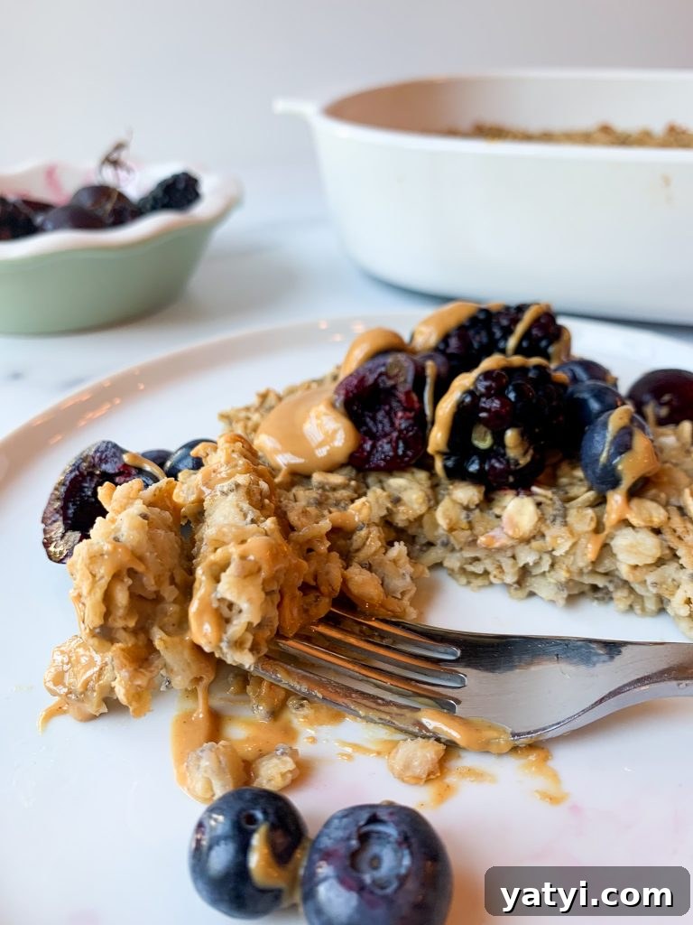 Baked Oatmeal Casserole with Berries and Cinnamon Bowl 4 an easy and healthy breakfast