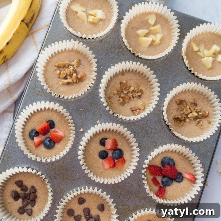 Image for Breakfast: Healthy Banana Oatmeal Blender Muffins