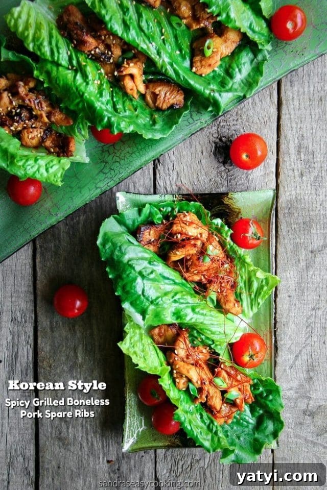 Savory Super Bowl Party Snacks and Crowd-Pleasing Appetizers 2 Spicy Grilled Boneless Pork Spare Ribs ~Korean Style