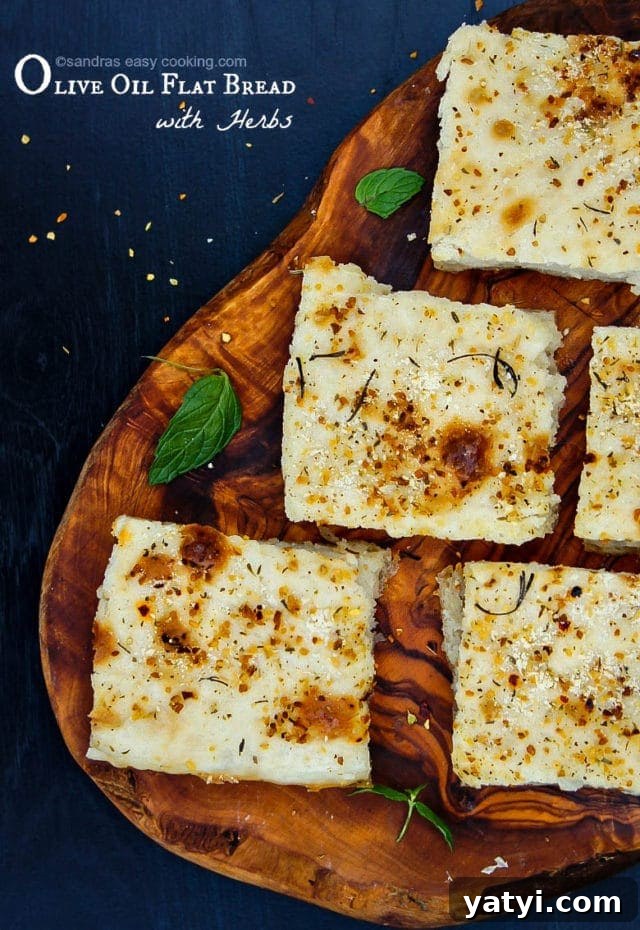 Savory Super Bowl Party Snacks and Crowd-Pleasing Appetizers 3 Olive Oil Flatbread with Herbs