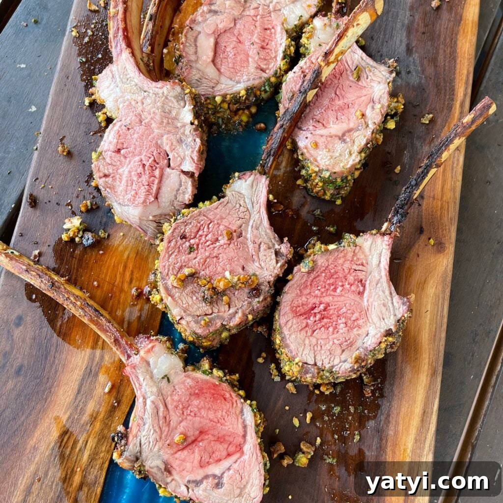 Pistachio-Crusted Rack of Lamb with Herb Garlic Crust 2 Pistachio crusted rack of lamb