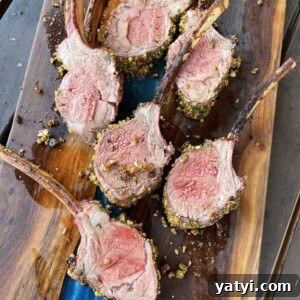 Pistachio crusted rack of lamb