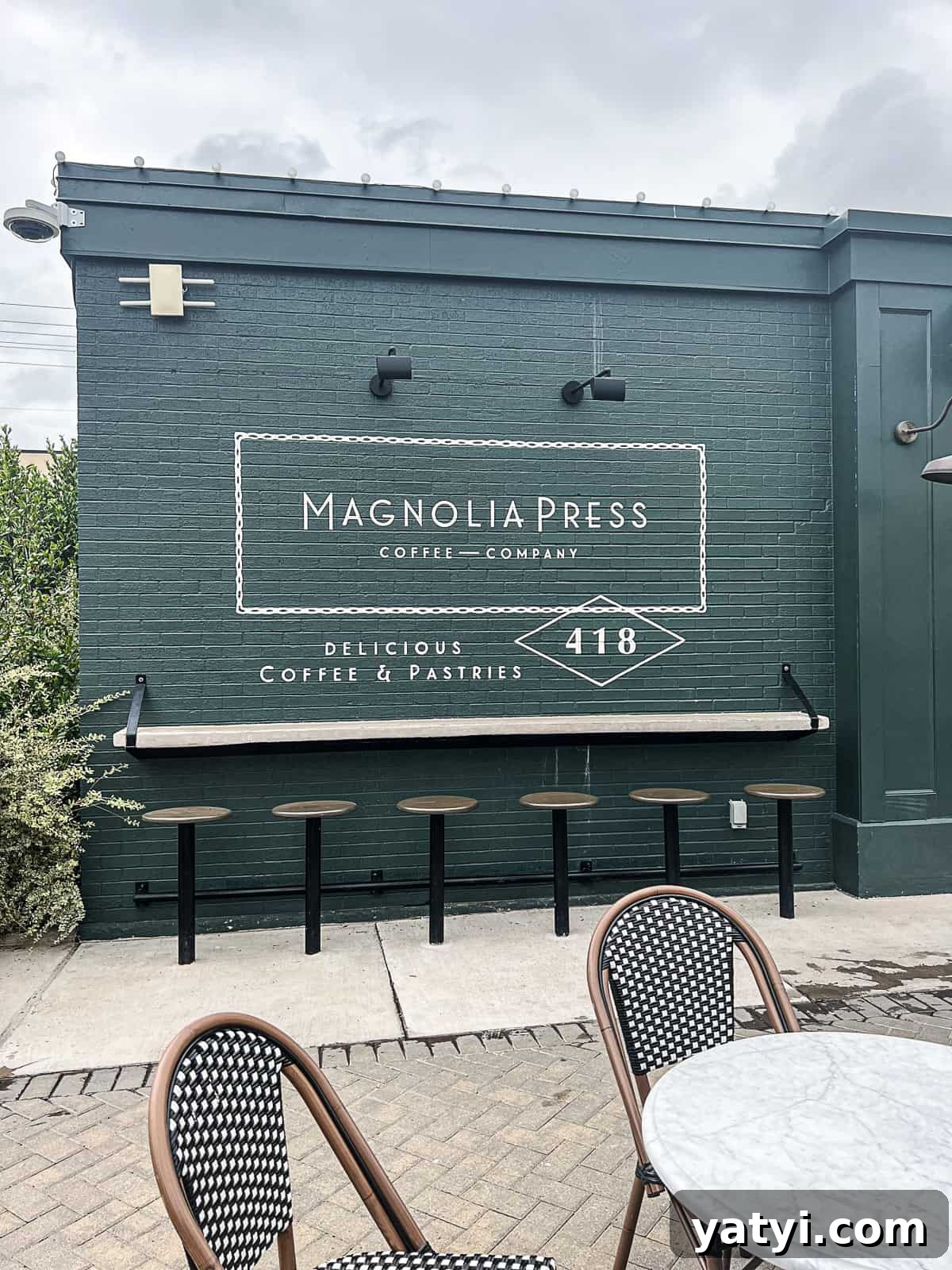 Magnolia Press coffee shop at the Silos in Waco Texas