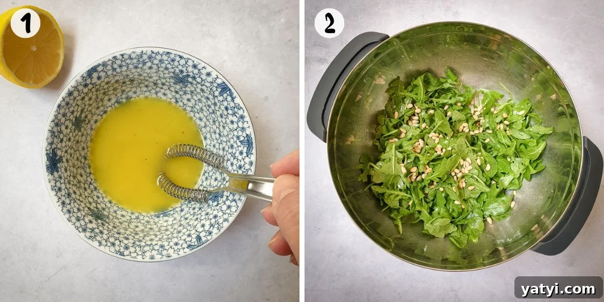 mix dressing and toss salad