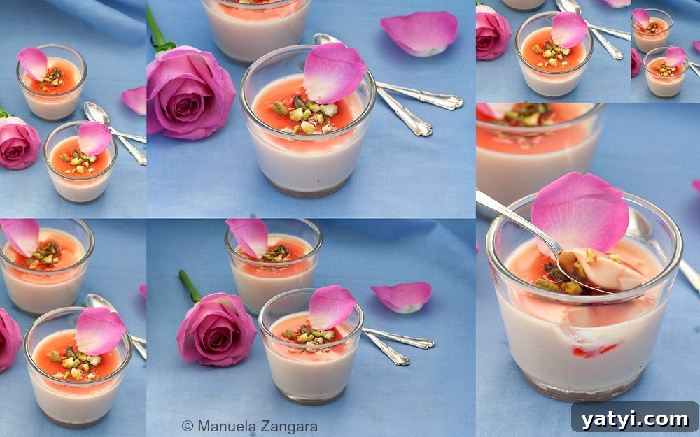 Silky Rose Panna Cotta with Raspberry Coulis Recipe 2 Rose Panna Cotta