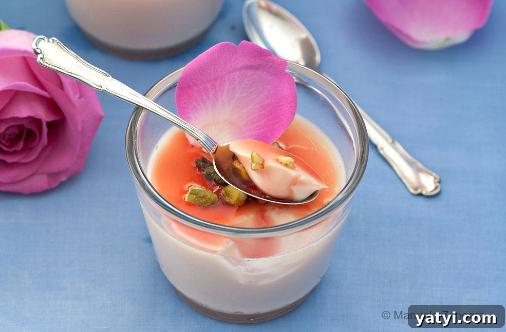 Silky Rose Panna Cotta with Raspberry Coulis Recipe 3 Rose Panna Cotta