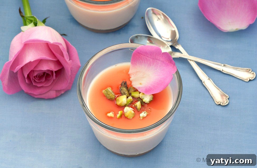 Silky Rose Panna Cotta with Raspberry Coulis Recipe 5 Rose Panna Cotta
