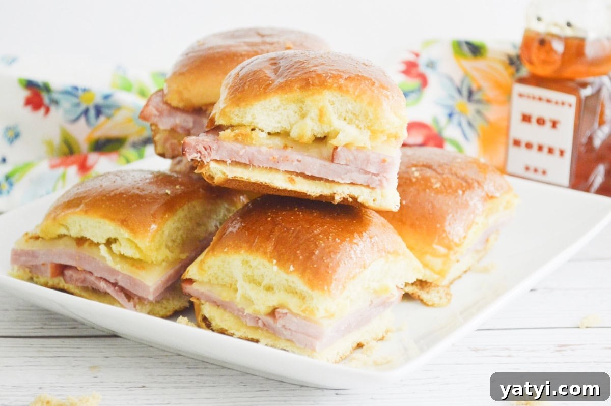 Festive Easter Party Food Ideas and Fun Games 9 Ham and cheese sliders
