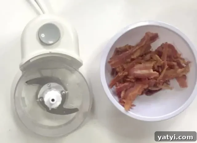 Keto Bacon & Cheddar Crisps — Low-Carb Snack Recipe 6 chop the bacon