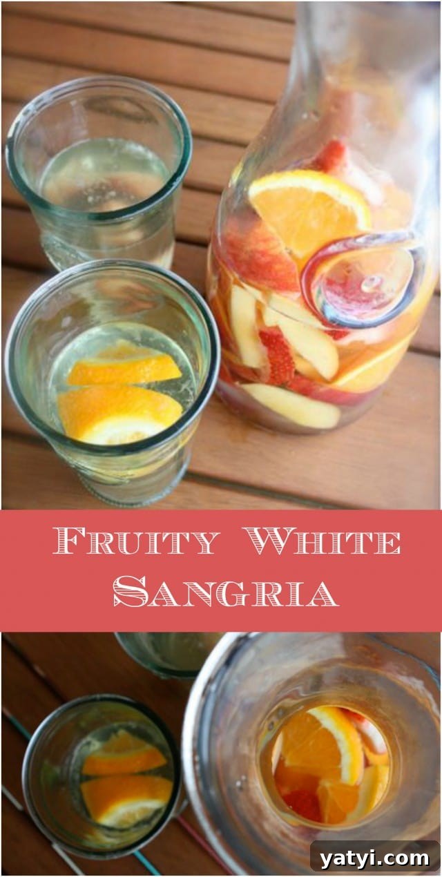 Fruity White Sangria: Perfect Weekend Pitcher Recipe 3 Summer White Sangria - a simple, fruity wine cocktail perfect for sharing on a warm summer afternoon!