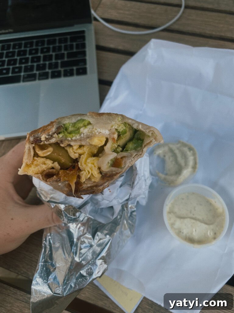 Skiers' Breakfast Burrito Recipe from Beaumont Bakery 3 breakfast burrito