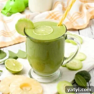Pineapple, Cucumber & Ginger Detox Smoothie Recipe 7 A glass of cucumber pineapple ginger Banana and lime detox smoothie