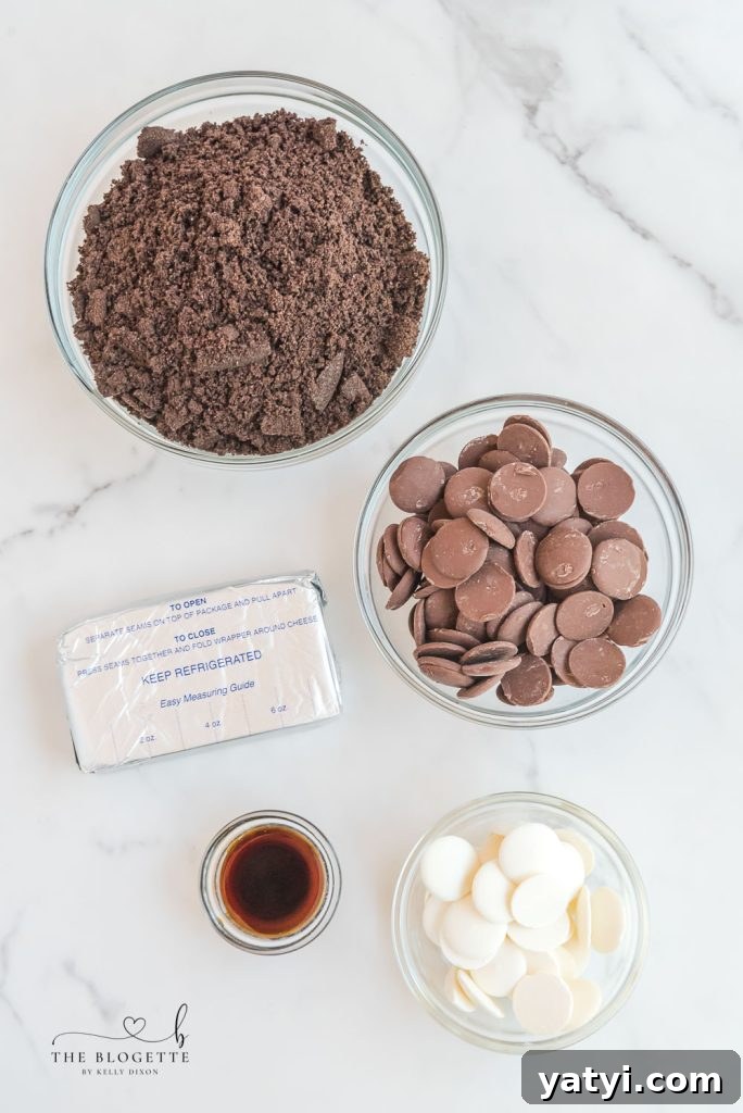 Ingredients for Oreo Truffles