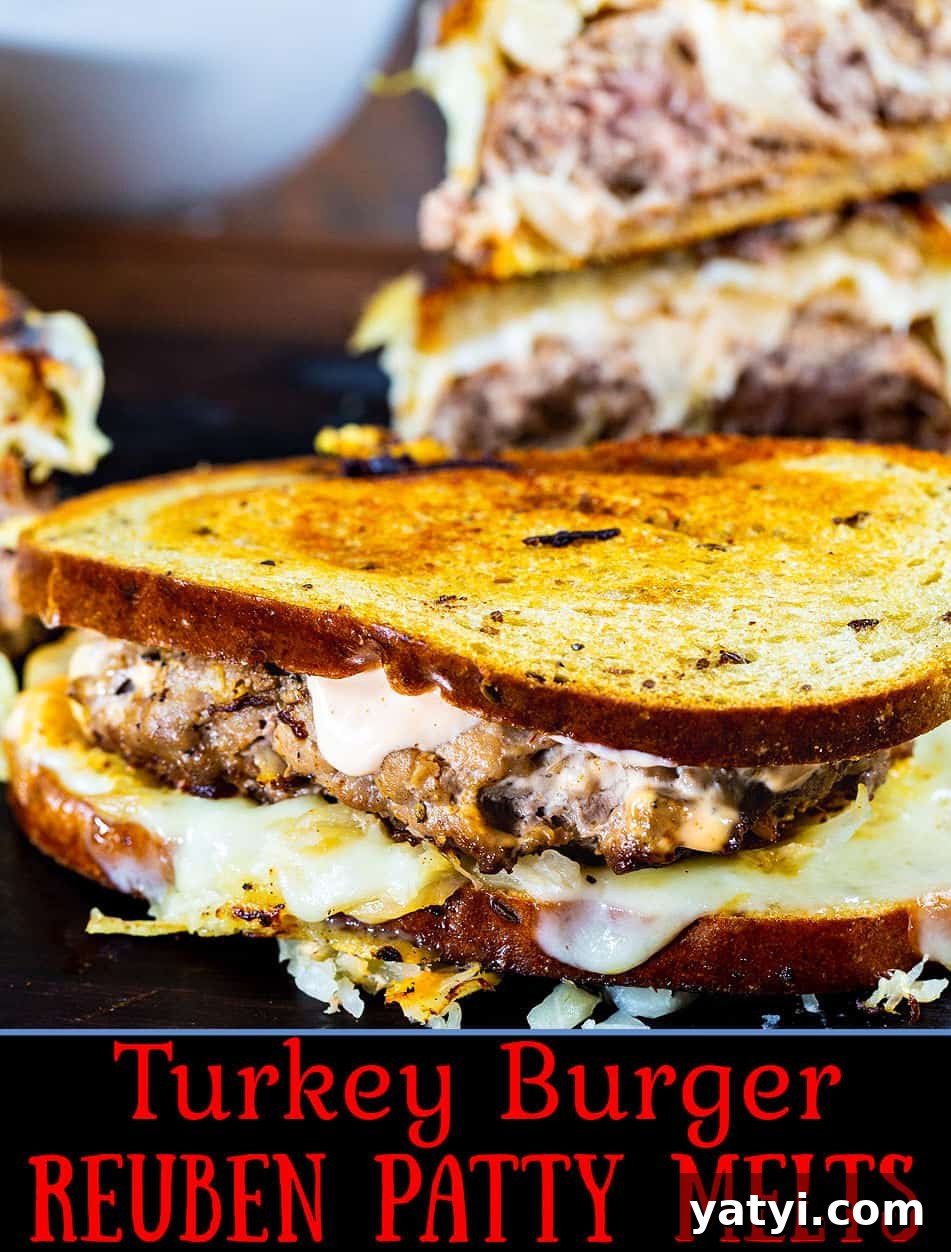 Turkey Reuben Patty Melt Recipe — Tangy Thousand Island Turkey Burgers 6 img 2707 5