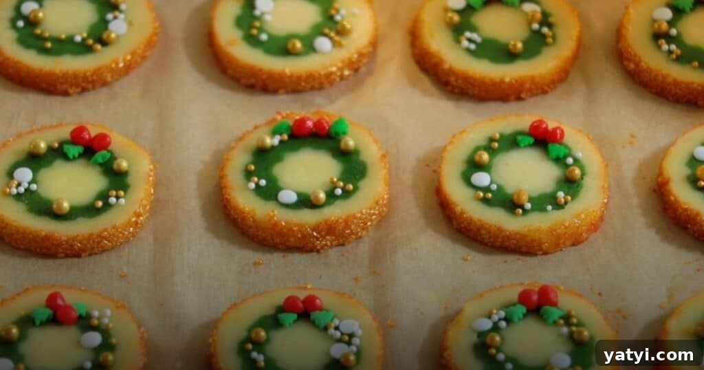 Slice-and-Bake Christmas Cookies: Simple Holiday Cookie Guide 16 decorating sliced wreath cookie dough