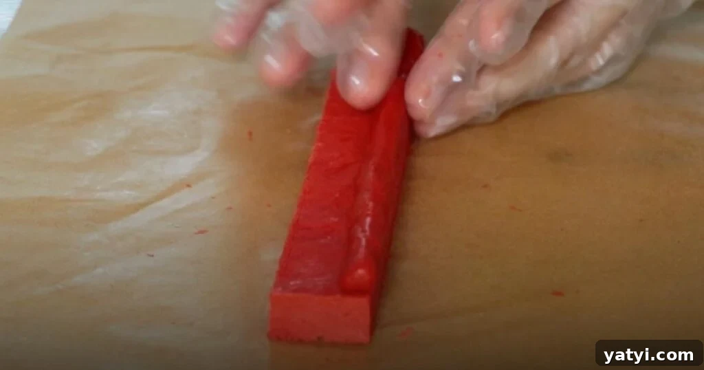 Slice-and-Bake Christmas Cookies: Simple Holiday Cookie Guide 9 making a shape of Santa boots with cookie dough