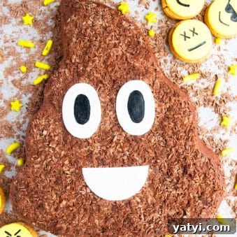 Easy Emoji Cake on Gray Background With Emoji Cookies