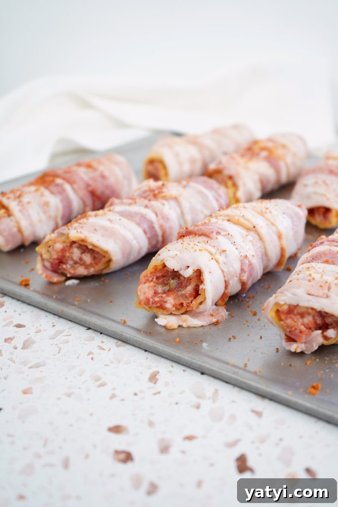 Bacon-wrapped shells