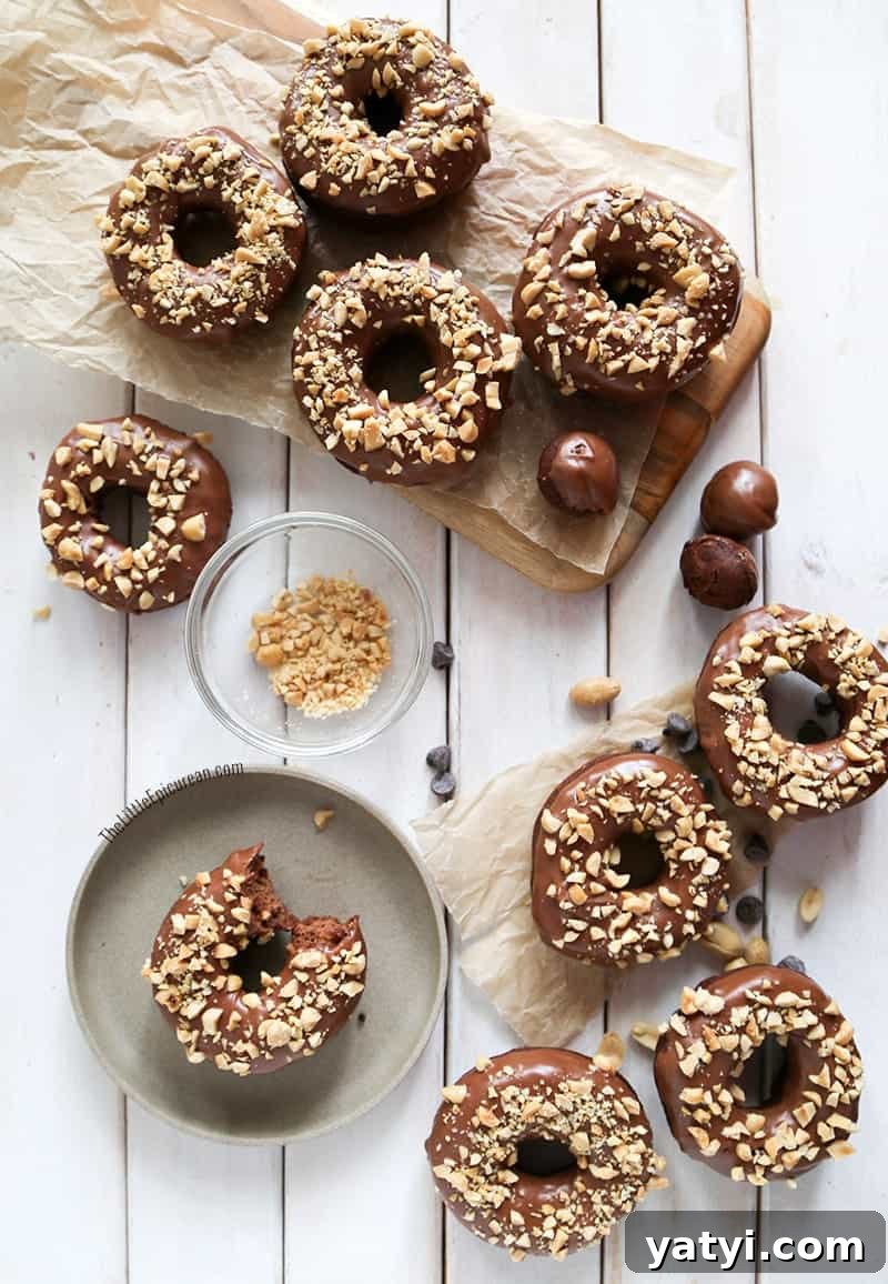 Double Chocolate Peanut Butter Doughnuts Recipe 3 TheLittleEpicurean-chocolate-peanut-doughnts