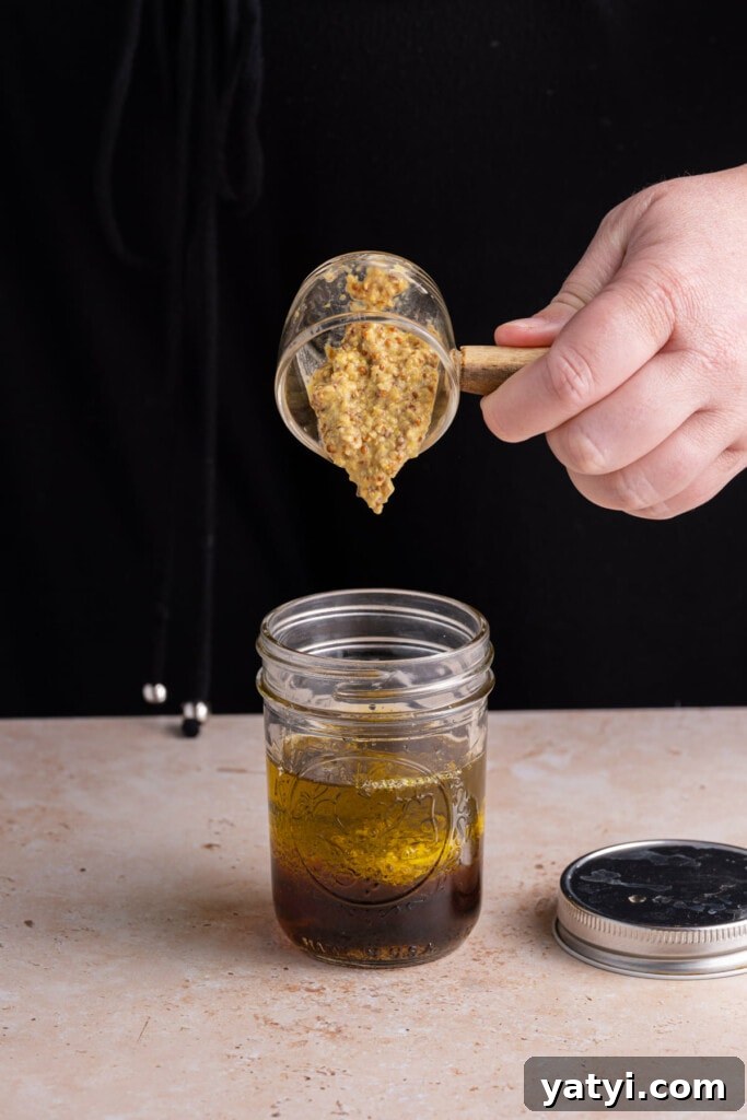Maple Dijon Vinaigrette with 4 Simple Ingredients 4 Adding Dijon mustard to vinaigrette