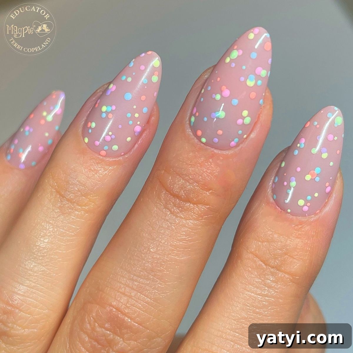 41 Chic Nude Nail Ideas You Can Create at Home 23 21. Pops of Color