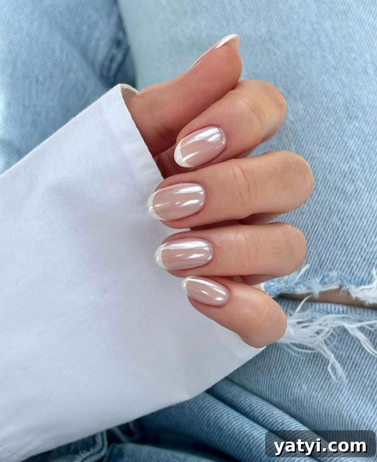 41 Chic Nude Nail Ideas You Can Create at Home 24 22. Nude and French