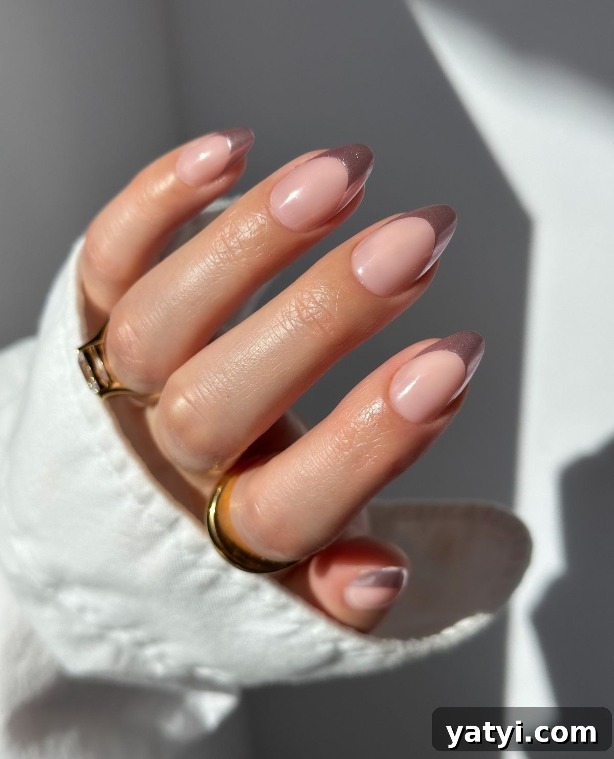 41 Chic Nude Nail Ideas You Can Create at Home 26 24. Nude and Brown Tips