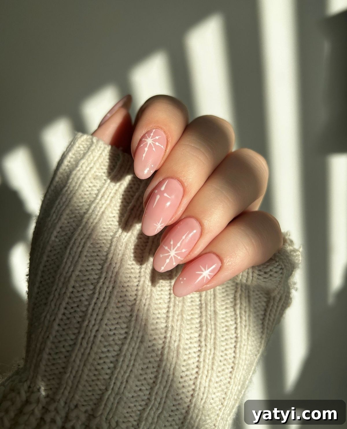 41 Chic Nude Nail Ideas You Can Create at Home 29 27. Minimalist Christmas Nails