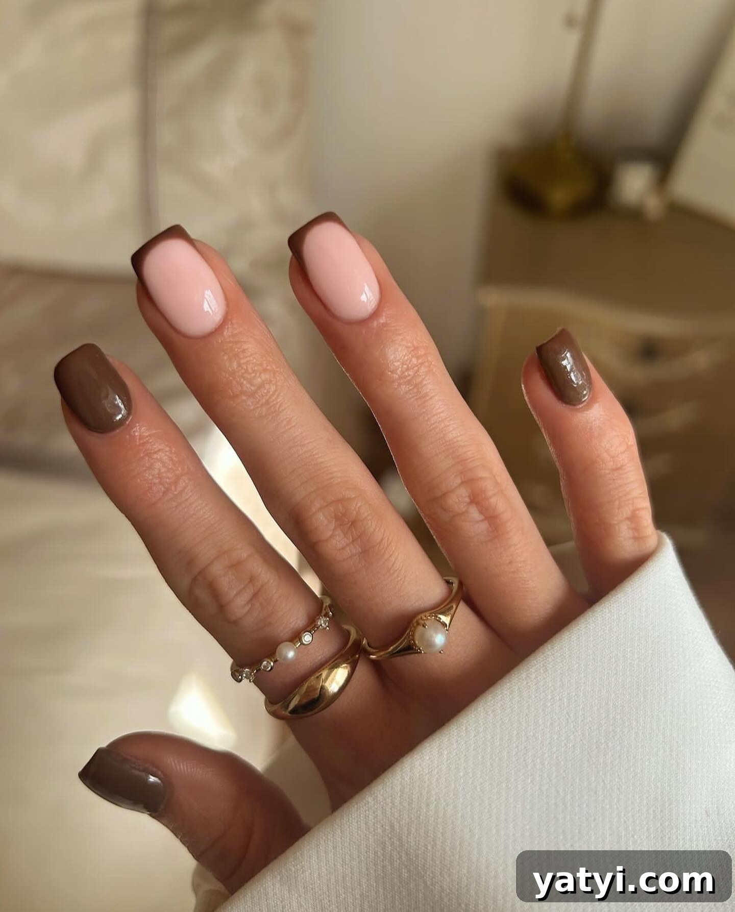 41 Chic Nude Nail Ideas You Can Create at Home 6 4. Beautiful Brown