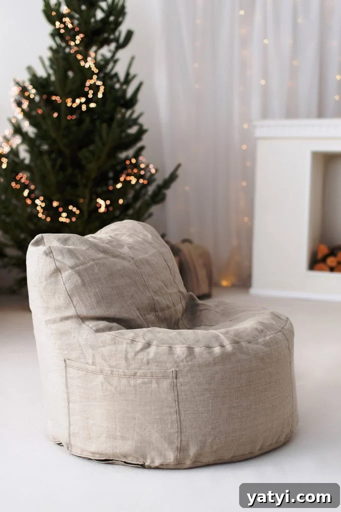 7 Organic Non-Toxic Bean Bag Chair Brands and Sustainable Fill Options 12 natural linen adult bean bag chair from home luxury boutique