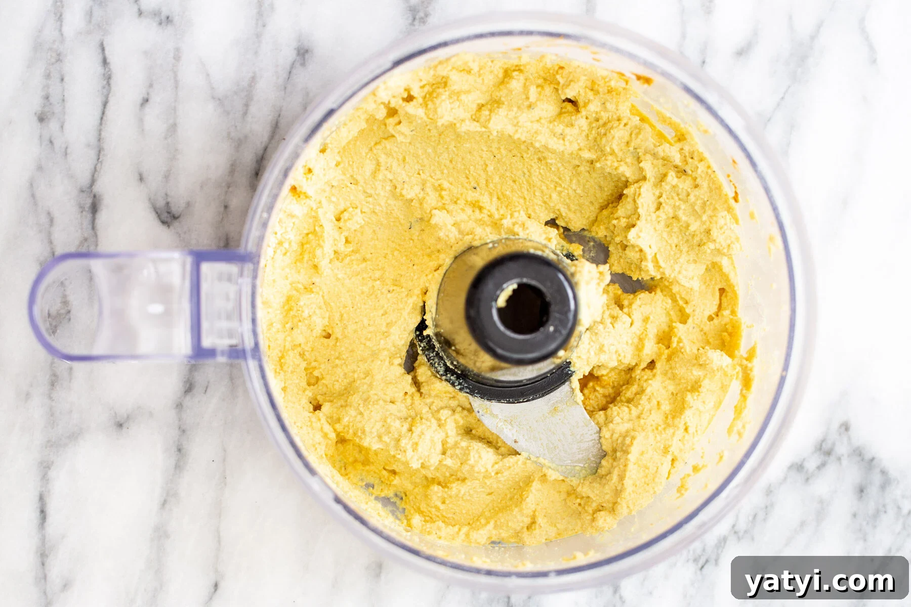 vegan quiche recipe tofu filling in a food processor