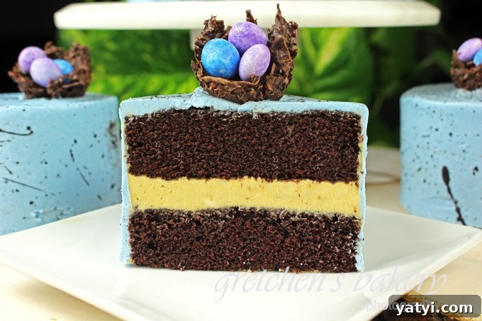 Delicious Vegan Easter Cake Recipe for Spring Celebrations 3 Chocolate Peanut Butter Speckle Cakes for Easter