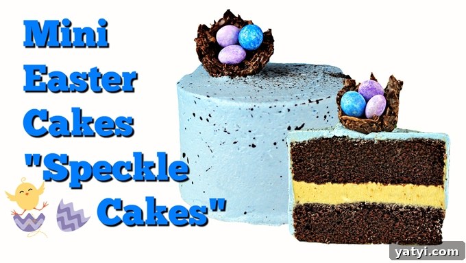 Delicious Vegan Easter Cake Recipe for Spring Celebrations 5 Chocolate Peanut Butter Speckle Cakes for Easter