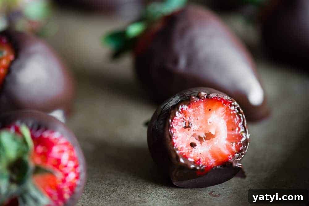 Decadent Chocolate-Covered Strawberries Recipe for Any Occasion 5 bite of chocolate covered strawberry