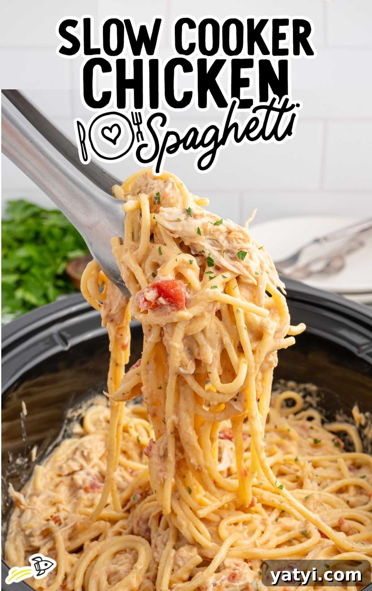 Creamy Slow Cooker Chicken Spaghetti Recipe for Weeknight Meals 2 a Slow Cooker of Chicken Spaghetti