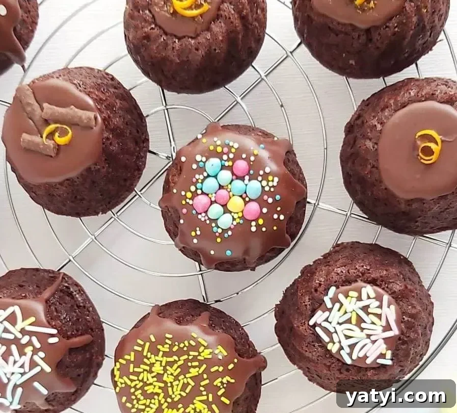 15 Delightful Easter Desserts Your Guests Will Love 10 Mini Chocolate Bundt Cakes With Easter Surprise Inside