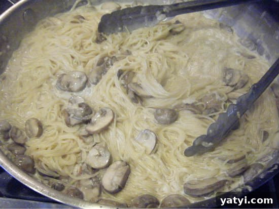 Champagne Chicken and Mushroom Pasta Recipe for Dinner 7 Champagne Chicken & Mushroom Pasta Recipe | snappygourmet.com
