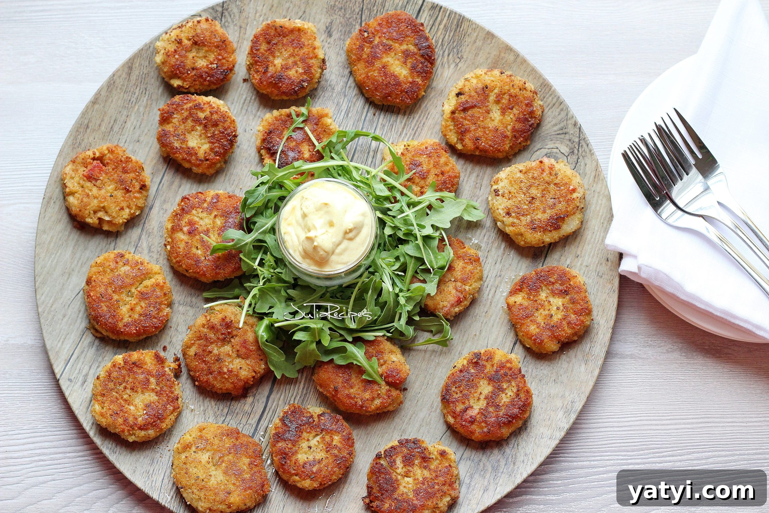 Crispy Cauliflower Fritters with Tangy Curry Dipping Sauce 12 Cauliflower fritters with curry sauce