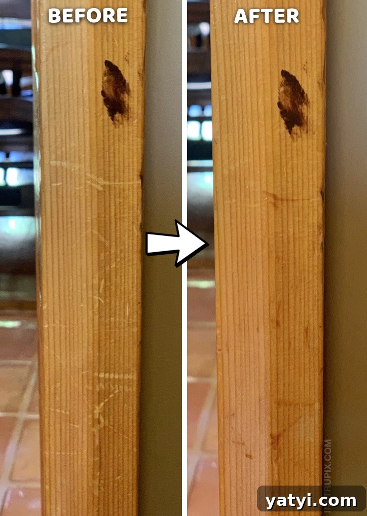 Remove Scratches from Wood and Leather: Proven Repair Methods 3 Useful Life Hack: How to removes scratches on wood with one simple ingredient! This easy household tip works like a charm for furniture, cabinets and more. DIY Homemade Wood Scratch Repair