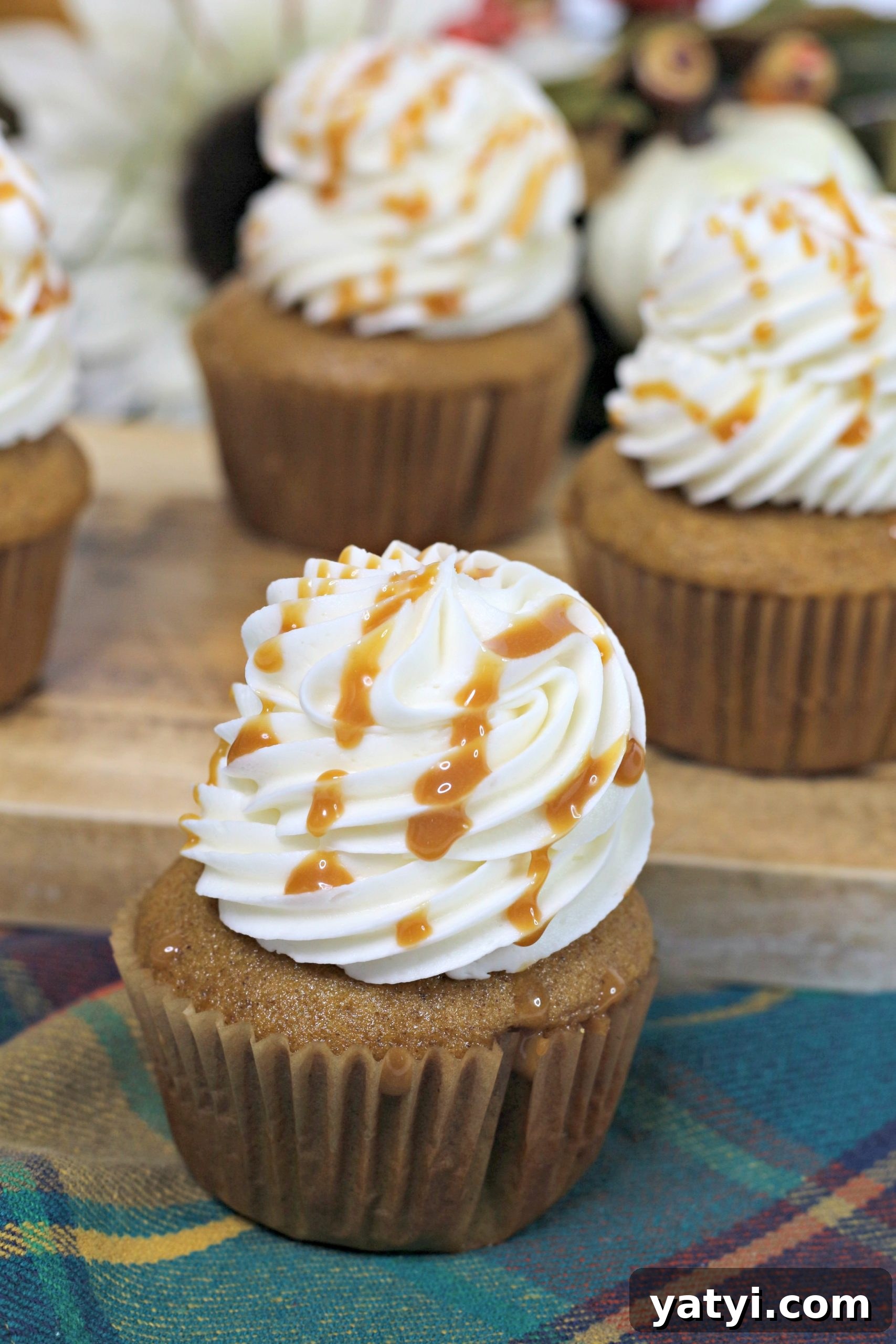 Salted Caramel Pumpkin Cupcakes with Maple Buttercream 7 Salted Caramel Pumpkin Cupcakes
