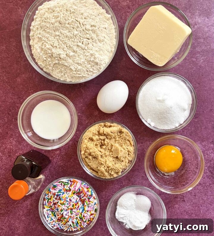 Soft Sprinkle Sugar Cookies Recipe for Perfectly Tender Cookies 5 sprinkle sugar cookies ingredients