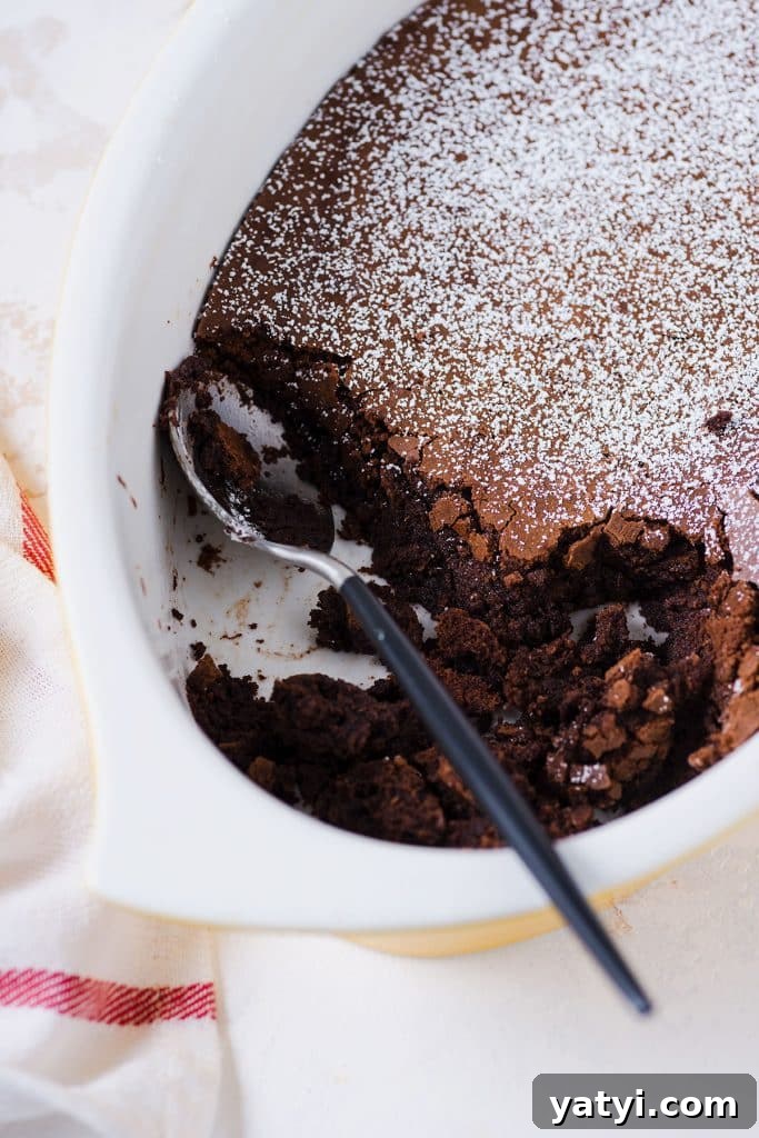 Decadent Chocolate Brownie Pudding Recipe for Chocolate Lovers 2 Brownie pudding in a baking dish