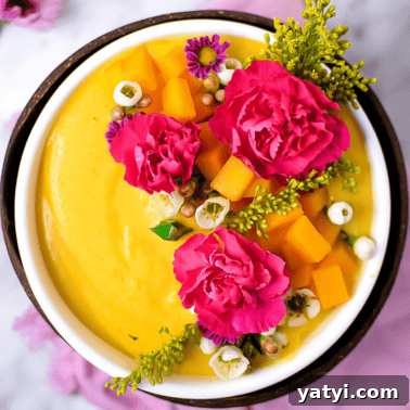 Do Mangoes Boost the Effects of Cannabis Edibles? 8 A picture of a cannabis mango smoothie bowl.
