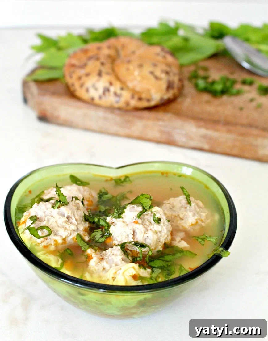 Meatballs broth