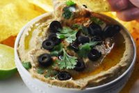 Jalapeño Pinto Bean Dip with Roasted Garlic and Lime