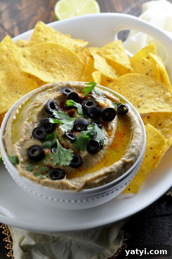 Jalapeño Pinto Bean Dip with Roasted Garlic and Lime 5 Jalapeno Pinto Bean "Hummus". This creamy dip is like a hybrid between spicy refried beans and hummus. Perfect for a party! | hostthetoast.com