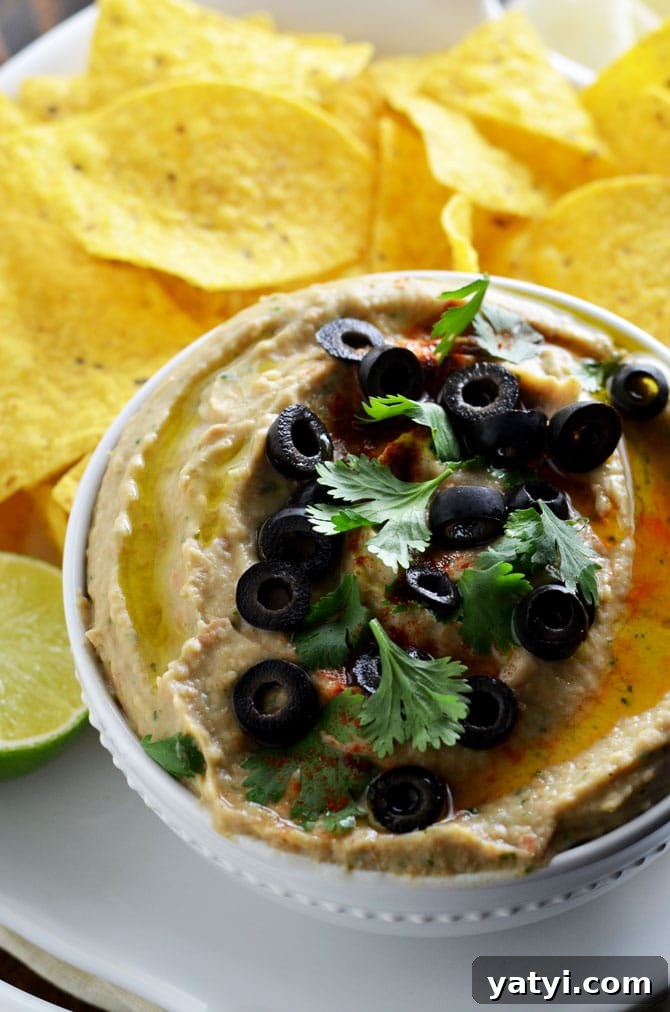 Jalapeño Pinto Bean Dip with Roasted Garlic and Lime 6 Jalapeno Pinto Bean "Hummus". This creamy dip is like a hybrid between spicy refried beans and hummus. Perfect for a party! | hostthetoast.com