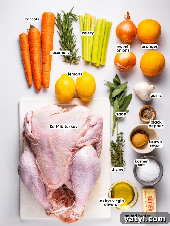 Dry-Brined Spatchcock Turkey: Complete Guide to Spatchcocking a Turkey 3 picture of the ingredients needed to make the recipe