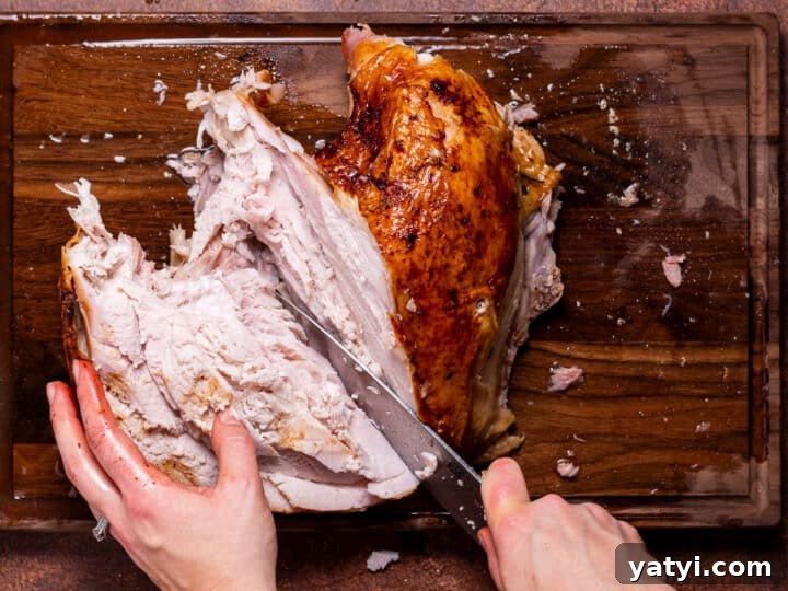 Dry-Brined Spatchcock Turkey: Complete Guide to Spatchcocking a Turkey 23 inside view of turkey breast